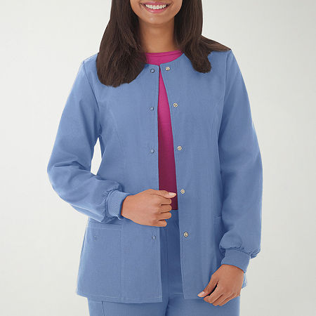 Fundamentals By White Swan 14740 Warm-Up Womens Scrub Jacket, X-small, Blue