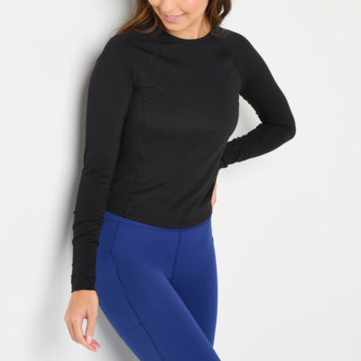 Xersion EverRestore Womens Round Neck Long Sleeve T-Shirt