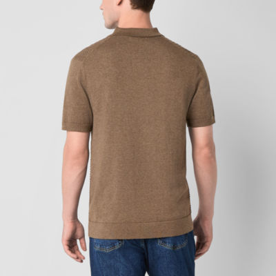 mutual weave Mens Regular Fit Short Sleeve Polo Shirt