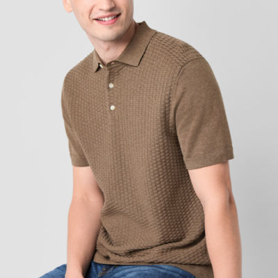 mutual weave Mens Regular Fit Short Sleeve Polo Shirt