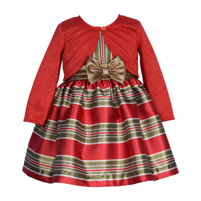 Bonnie Jean Toddler Girls Striped 2-pc. Dress Set