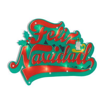 Northlight 18in Prelit Feliz Navidad Christmas Window Decor