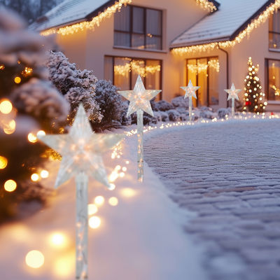 Northlight Lighted Star  Pathway Marker Christmas Yard Art