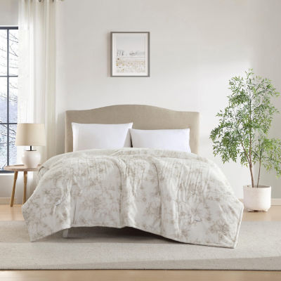 Laura Ashley Wistful Blooms Heated Midweight Floral Blanket, Color