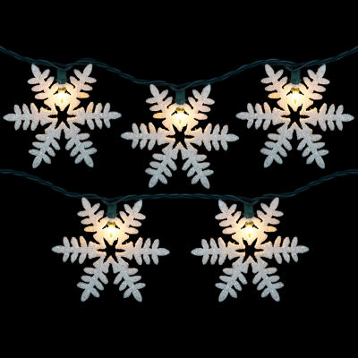 Northlight Glittered Snowflake String Lights