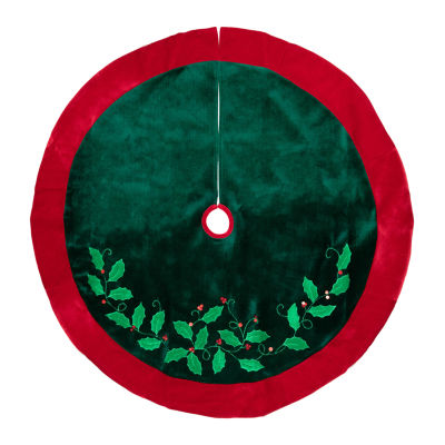 Northlight Dark Green Velveteen Indoor Tree Skirt
