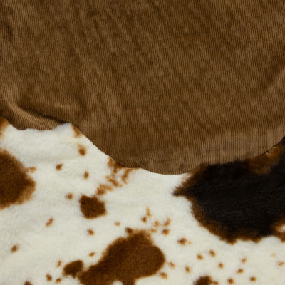 Northlight Corduroy   With Faux Fur Indoor Tree Skirt