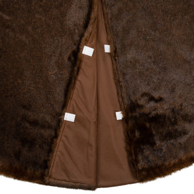 Northlight 48in Brown Mink Fur Indoor Tree Skirt
