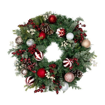 Northlight Ornament And Pinecone Pine Unlit Wreath