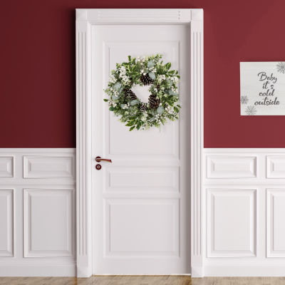 Northlight Frosted Pinecones And Berries Wreath