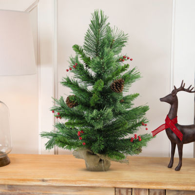 Northlight Mixed Cashmere Berry Unlit 2 Foot Pine Christmas Tree