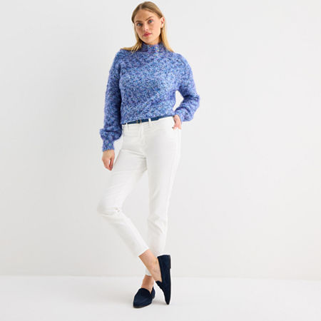 St. John's Bay Womens Skinny Fit Jean In White