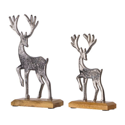 Northlight 10.5" Reindeer Metal 2-pc. Christmas Figurine
