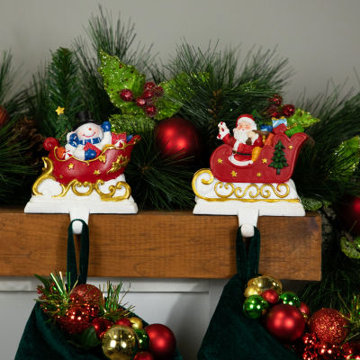 Northlight 4.25" Sleigh 2-pc. Christmas Stocking Holder