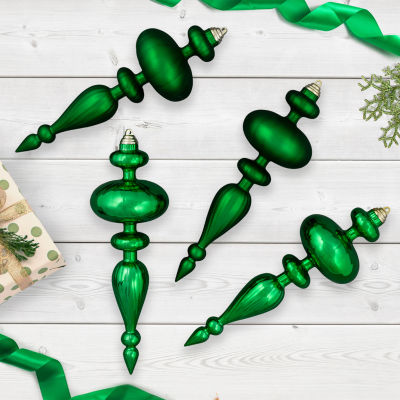 Northlight 14"  Shatterproof Finial 4-pc. Christmas Ornament