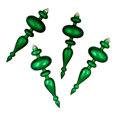 Northlight 14"  Shatterproof Finial 4-pc. Christmas Ornament