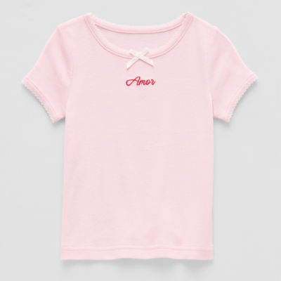 Okie Dokie Toddler & Little Girls Crew Neck Short Sleeve T-Shirt