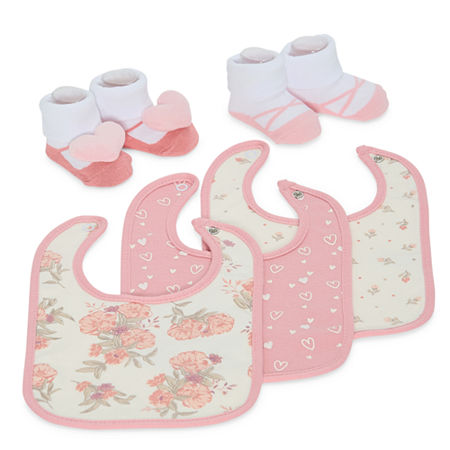 Stepping Stone Girls 5-pc. Bib In Pink