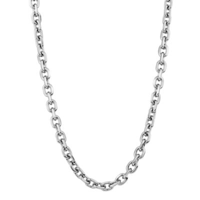 Mens Stainless Steel 22" 7mm Rolo Chain 