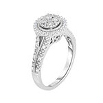 TruMiracle® 1/4 CT. T.W. Genuine Diamond Sterling Silver Round Ring