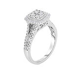 TruMiracle® 1/4 CT. T.W. Genuine Diamond Sterling Silver Square Ring