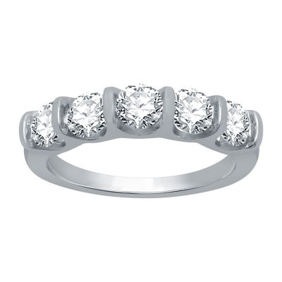 Ever Star 1 1/2 CT. T.W. Lab Grown White Diamond 10K White Gold 5Stone