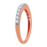 Classic Collection 2MM 1/2 CT. T.W. Genuine White Diamond 10K Rose Gold Wedding Band