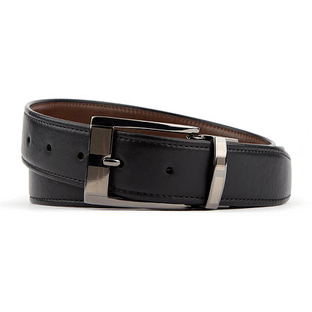 Van Heusen Feather Edge Mens Reversible Belt, M (34-36), Black