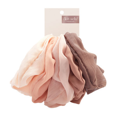 Kitsch Crepe Scrunchies 5pc Terra Cotta