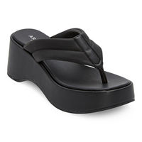 Arizona Womens Lana Flip-Flops, 8 Medium, Black