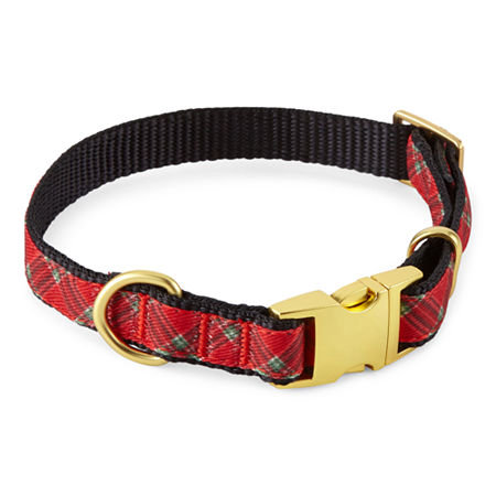 Paw & Tail Woven Printed Dog Collar, One Size , Red