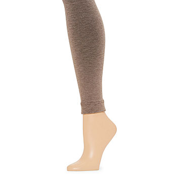 FootSmart Women's Fleece Lined Tights Brown Medium at