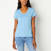 Xersion Womens Round Neck Short Sleeve T-Shirt, Color: Florida Mango -  JCPenney