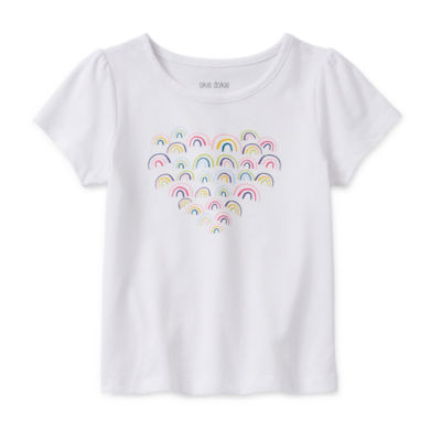 Okie Dokie Toddler & Little Girls Round Neck Short Sleeve Graphic T-Shirt