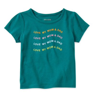 Okie Dokie Toddler & Little Girls Round Neck Short Sleeve Graphic T-Shirt