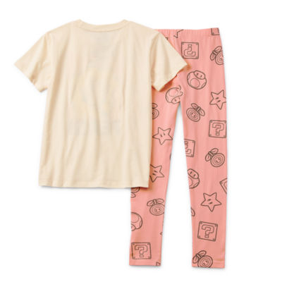 Little & Big Girls 2-pc. Princess Peach Legging Set