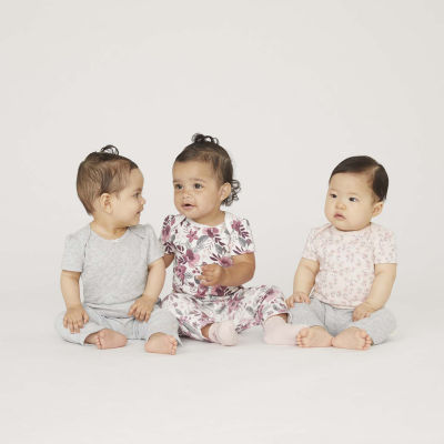 Huggies Baby Girls 3-pc. Crew Neck Short Sleeve Bodysuit