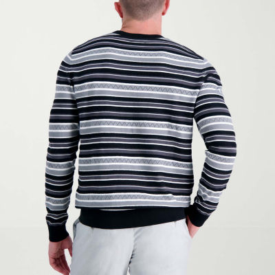 Haggar� Men's Stripe Ribbed Crewneck Sweater