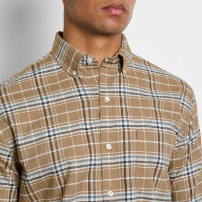 Van Heusen Men’s Long Sleeve Plaid Shirt – Heathered Broadcloth, Button-Down, Casual Comfort - View #13