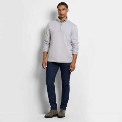 Van Heusen Men's Essential Long Sleeve Full Zip Ponte Hoodie Sweatshirt - Classic Zip-Up Hoodie