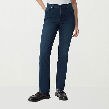 Gloria Vanderbilt Amanda Classic Women's Straight Jeans, 14, Blue