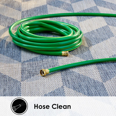 Nicole Miller Country Calla Herringbone Washable 1'9" X 7'2" Outdoor Rectangular Runner