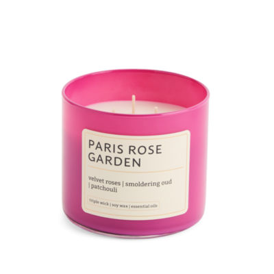 Distant Lands Paris Rose Garden 3-Wick Scented Jar Candle