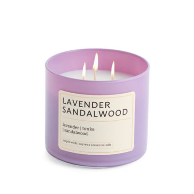 Distant Lands Lavender Sandalwood 3-Wick Scented Jar Candle
