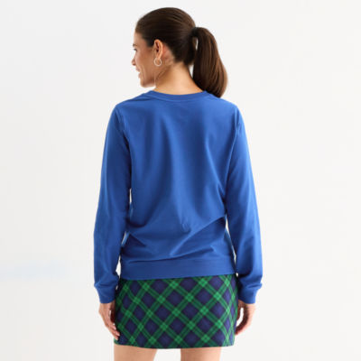 St. John's Bay Womens Crew Neck Long Sleeve Sweatshirt