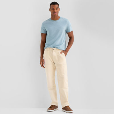 mutual weave Painter Mens Regular Fit Flat Front Pant