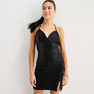 Forever 21 Womens Juniors Sleeveless Sequin Bodycon Dress