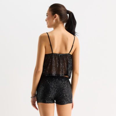 Forever 21 Womens Juniors Sweetheart Neck Sleeveless Babydoll Top