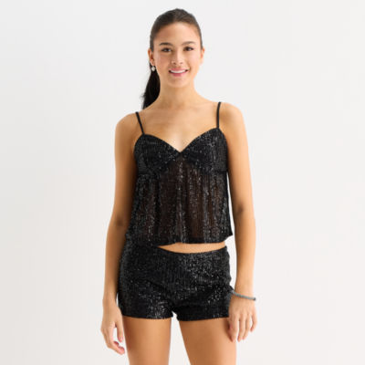 Forever 21 Womens Juniors Sweetheart Neck Sleeveless Babydoll Top