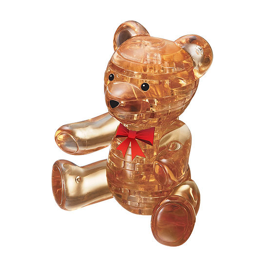 BePuzzled 3D Crystal Puzzle - Teddy Bear (Gold): 41 Pcs